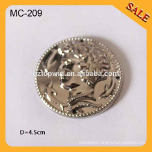 MC209 custom clothing label maker/custom metal labels for clothing/metal garment logo